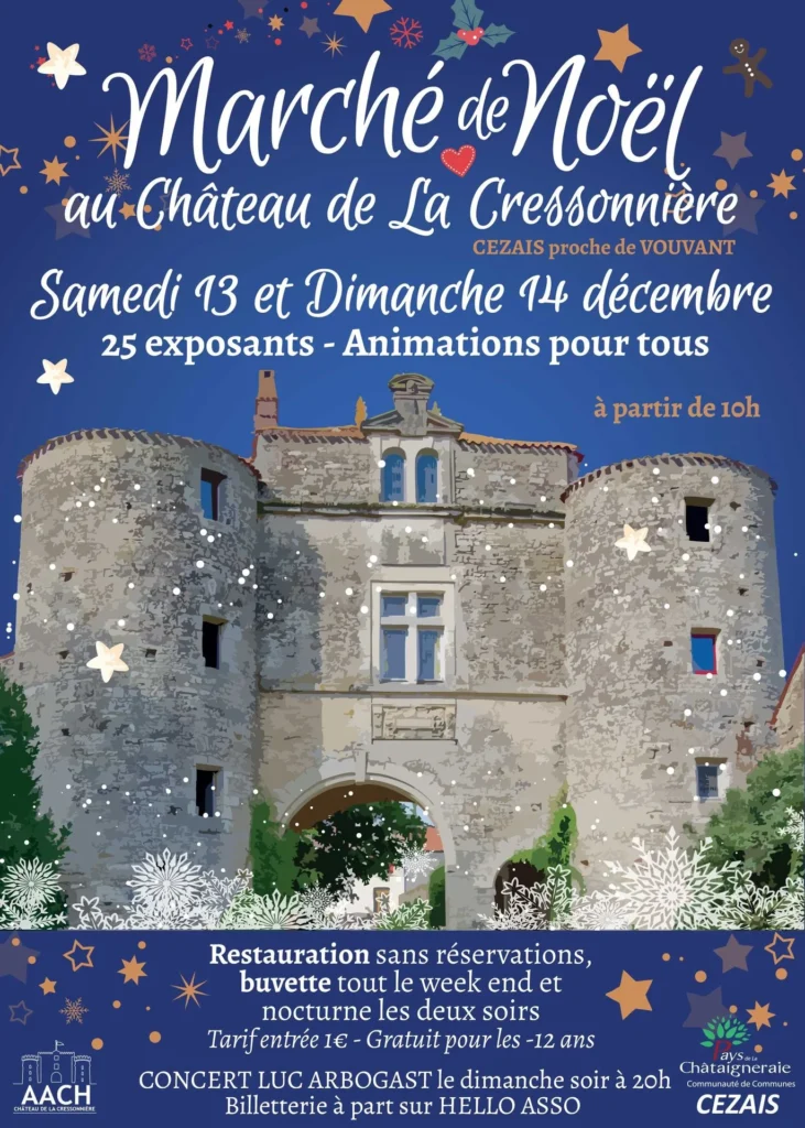 Marché de Noël au Château de La Cressonnière – Cezais